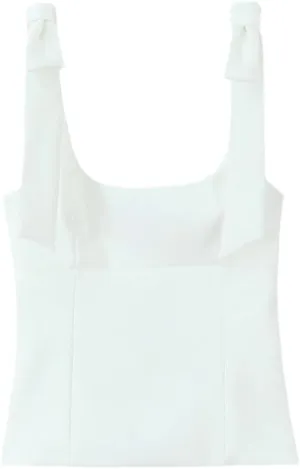 Women's Solid Color Casual Square Neck Bright Color Simple Sleeveless Camisole Top