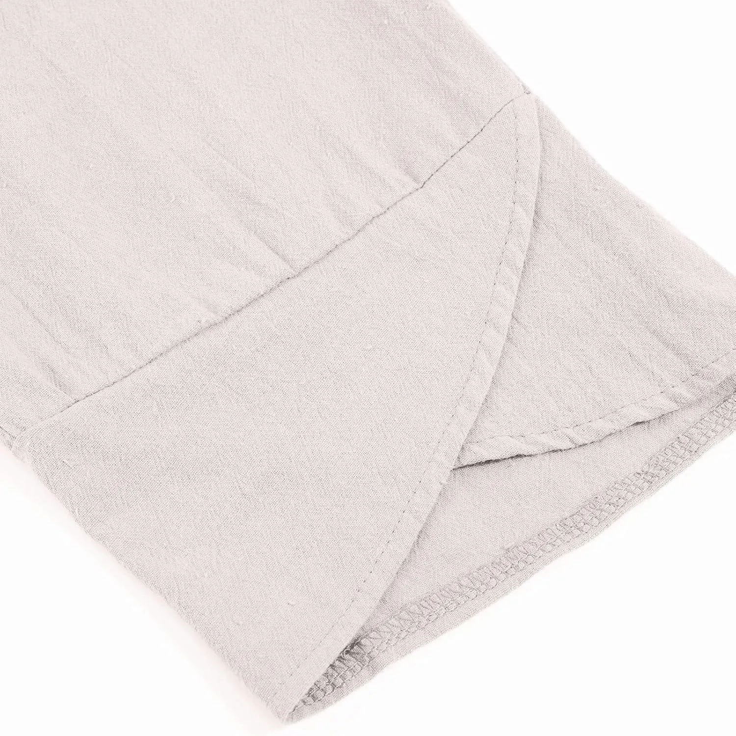 Women's Solid Striped Linen Capris Femal Casual Pants Lightweight Loose Trousers Womens Linen Capris and Cropped