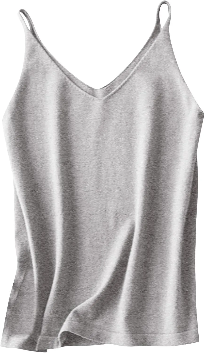Womens Spaghetti Strap V-Neck Ribbed Knit Tank Tops Soft Camisole Casual Sleeveless Shirts Cami Top Basic Layering