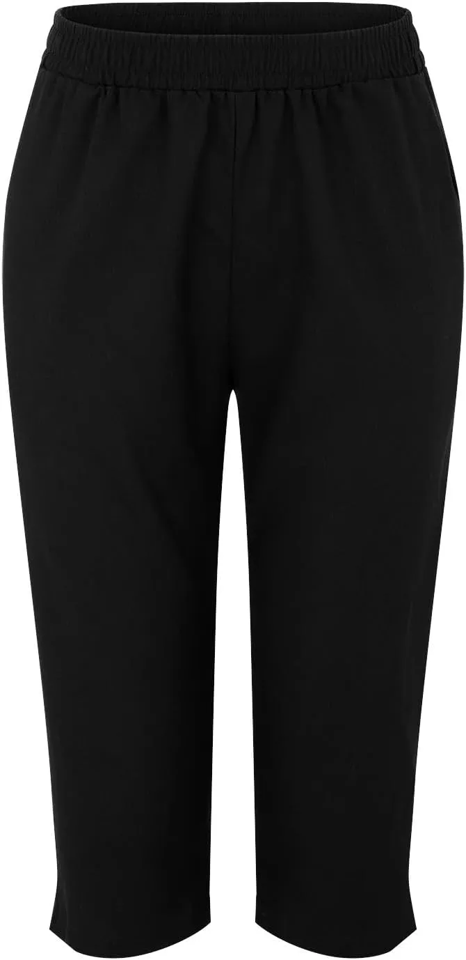 Womens Summer Capris Pants Cotton Linen Length Knee 2025 Straight Leg Loose Beach Shorts Trouser with Pocket