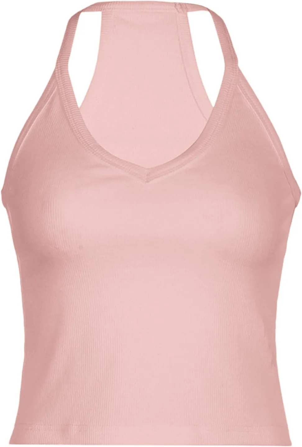 Womens Workout Camisole Tops Sexy Low Cut Tank Top Solid Summer Sleeveless Shirts Slim Fit Camis for Gym Running Yoga