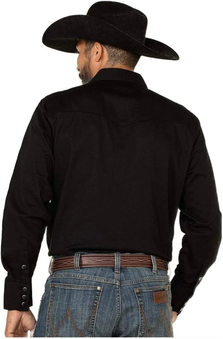 Wrangler Men's Work Western Rigid Denim Long Sleeve Shirt