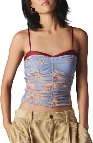 Y2k Lace Cami Crop Tops Women Sexy Mesh Lace Going Out Tank Tops Spaghetti Strap Cute Summer Camisoles