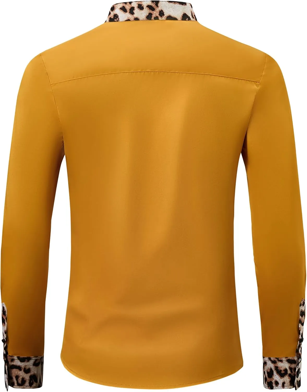 ZAFUL Men's African Shirt Hipster Tribal Graphic Patchwork Slim Fit Tee Long Sleeve Button Down Mandarin Collar Shirts
