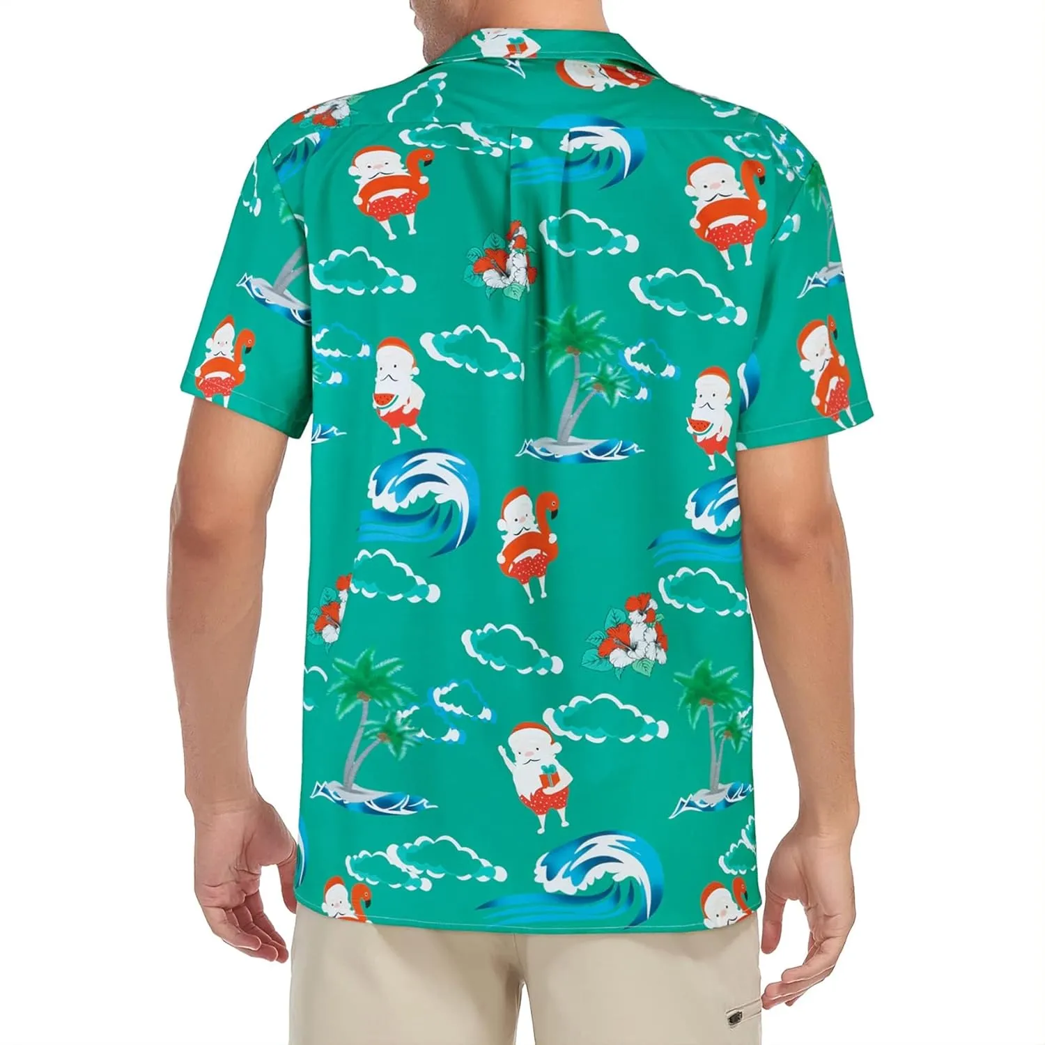 Zando 80s 90s Hawaiian Shirt for Men Short Sleeve 80s 90s Outfit Funny Hawaiian Shirts Party Disco Outfit