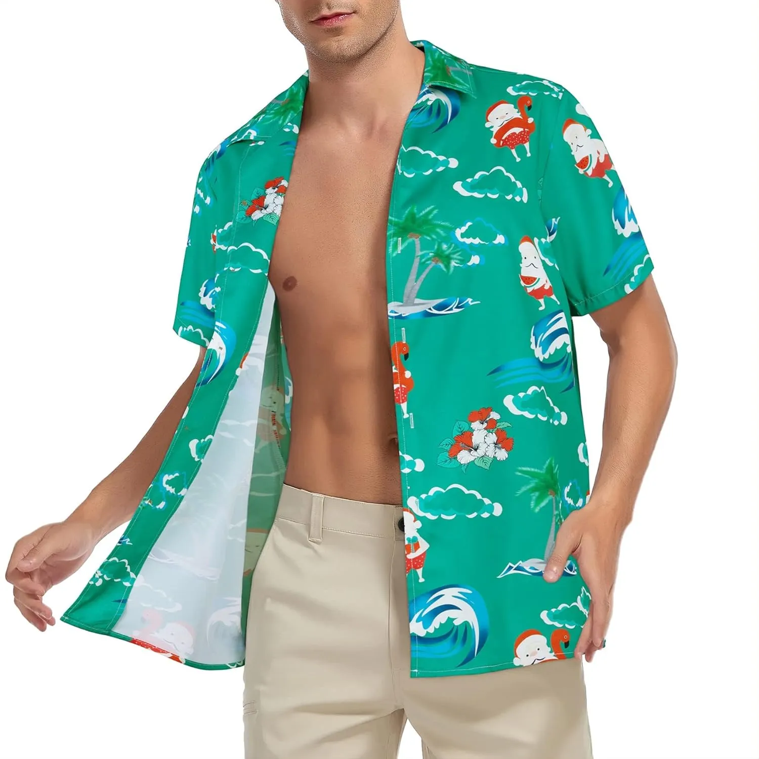 Zando 80s 90s Hawaiian Shirt for Men Short Sleeve 80s 90s Outfit Funny Hawaiian Shirts Party Disco Outfit