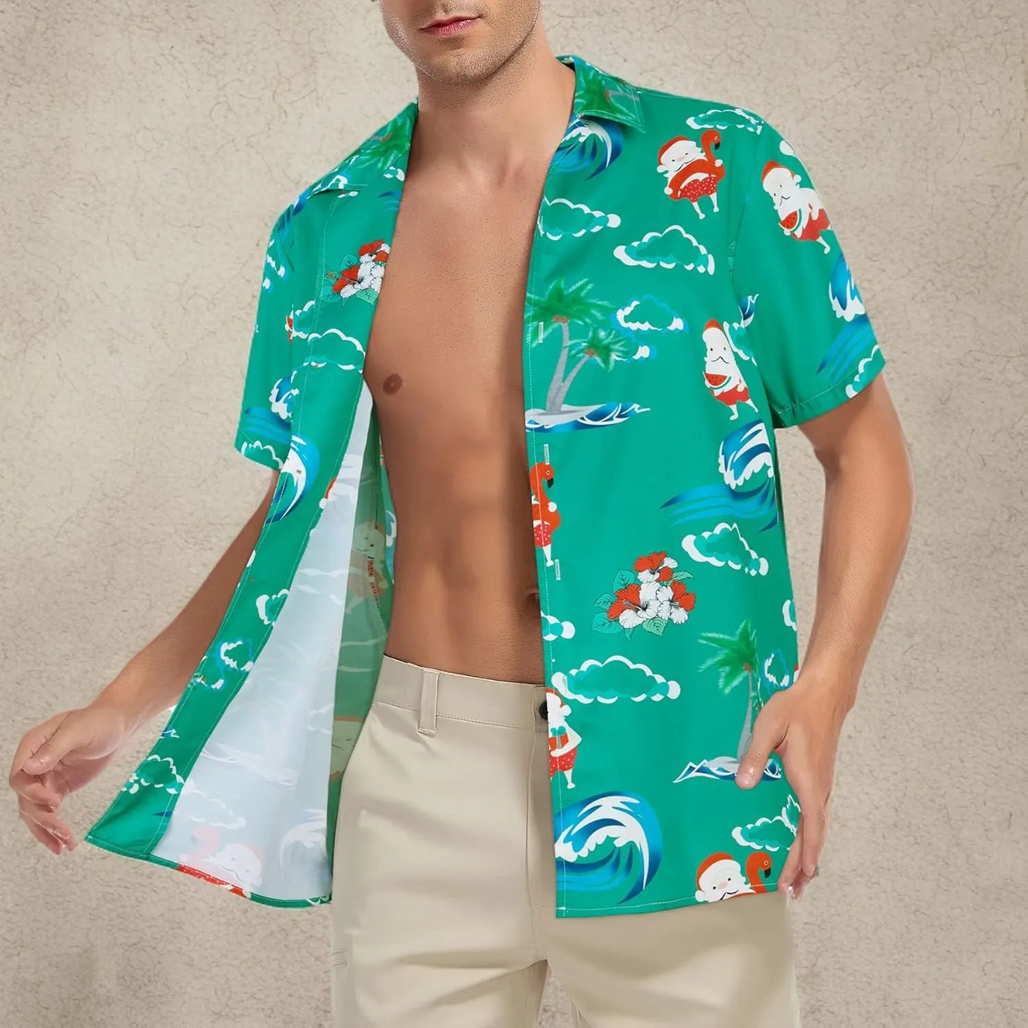 Zando 80s 90s Hawaiian Shirt for Men Short Sleeve 80s 90s Outfit Funny Hawaiian Shirts Party Disco Outfit