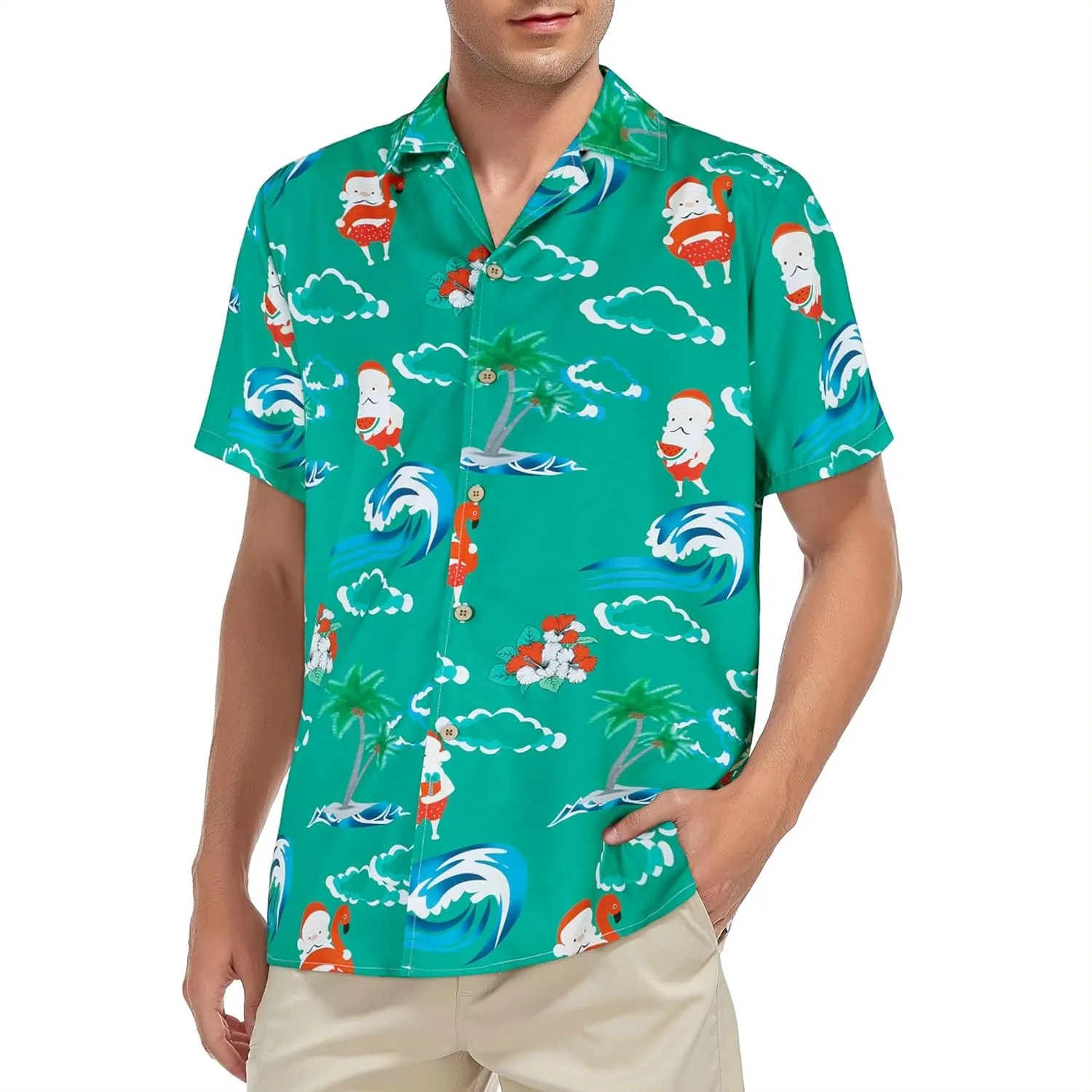 Zando 80s 90s Hawaiian Shirt for Men Short Sleeve 80s 90s Outfit Funny Hawaiian Shirts Party Disco Outfit