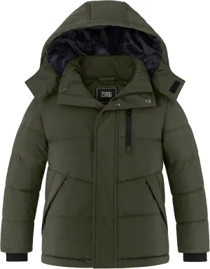ZSHOW Boy's Warm Winter Coat Soft Fleece Jacket Waterproof Snow Coat