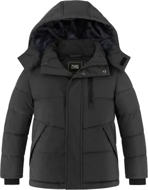 ZSHOW Boy's Warm Winter Coat Soft Fleece Jacket Waterproof Snow Coat