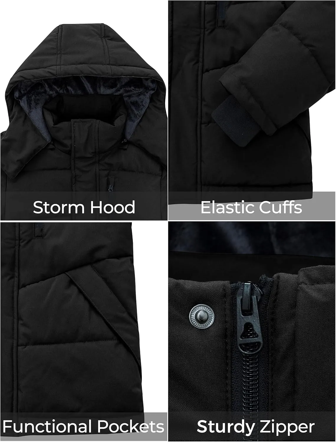 ZSHOW Boy's Warm Winter Coat Soft Fleece Jacket Waterproof Snow Coat