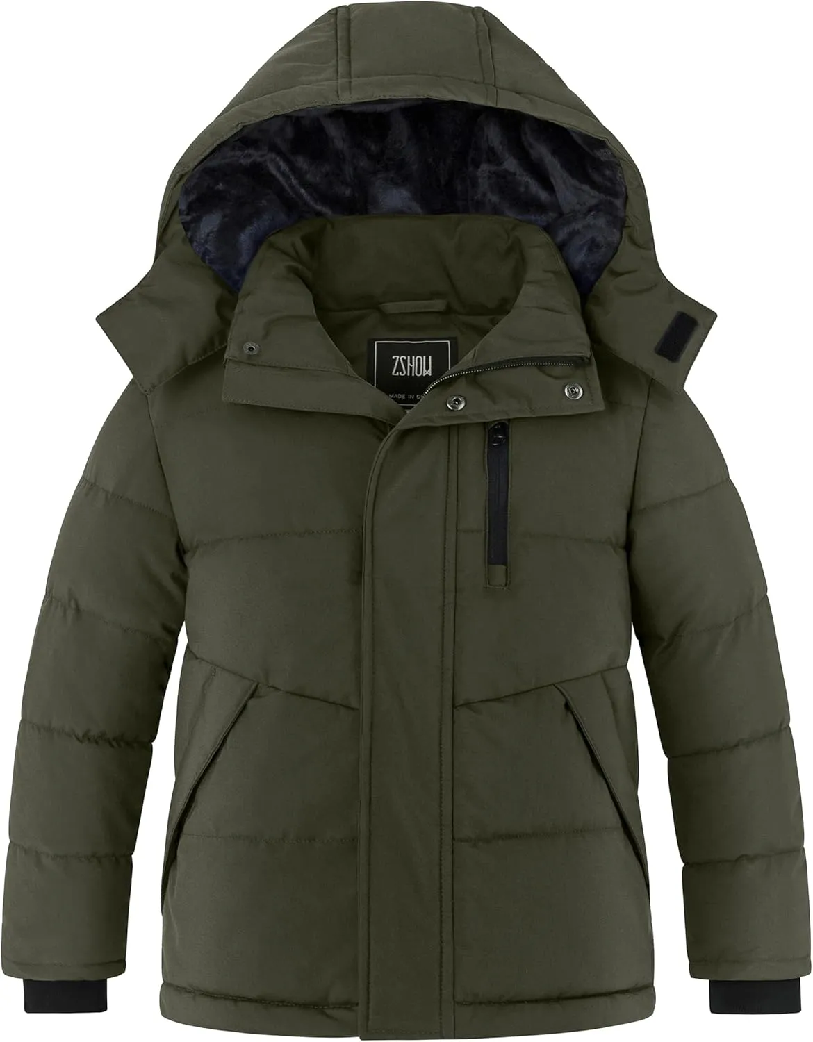 ZSHOW Boy's Warm Winter Coat Soft Fleece Jacket Waterproof Snow Coat
