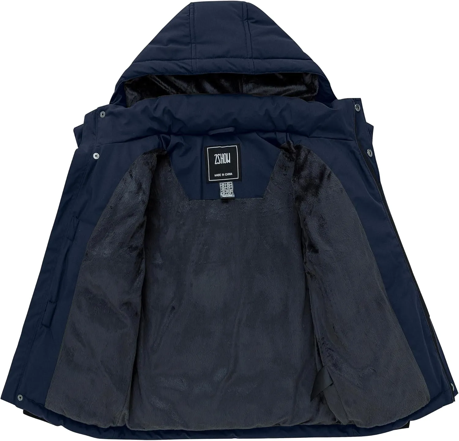 ZSHOW Boy's Warm Winter Coat Soft Fleece Jacket Waterproof Snow Coat